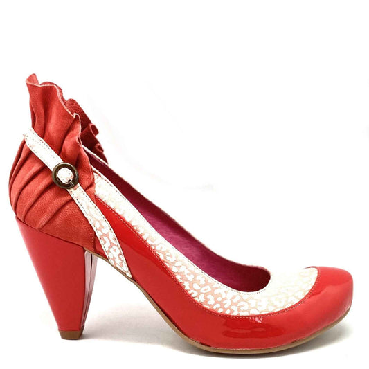 Tresor - Coral orange heel shoe last pair 39!