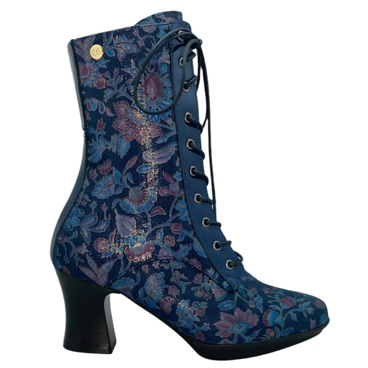 Fergie - Blue Floral victorian lace up - Chanii B