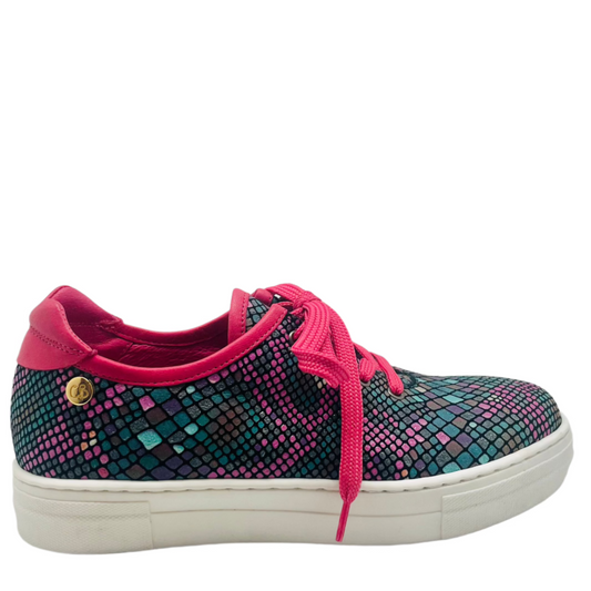 Pucker Up-Multi print lace up sneaker - Chanii B