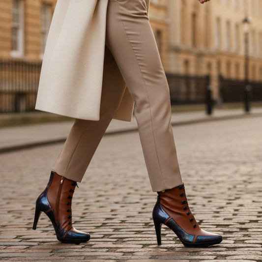 St Lucia Brandy blue button boot - Chanii B