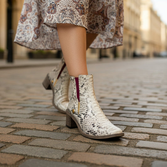 Zane Gold croc boot - Chanii B