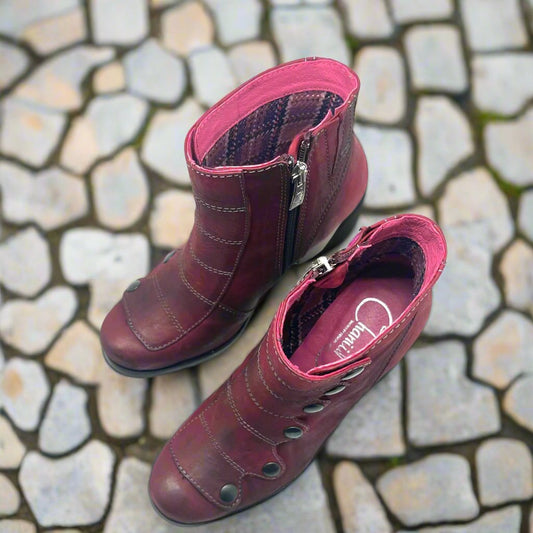 Jour - Cranberry/Grey- Ankle Boot- Last pairs 36 and 37! - Chanii B
