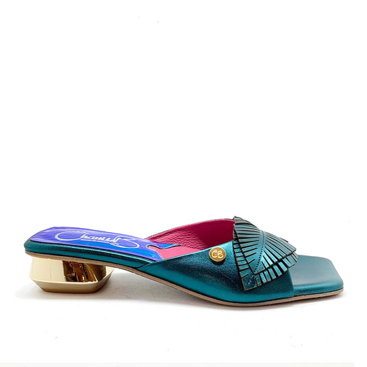 Kiki slide- Aqua metallic slide - Chanii B