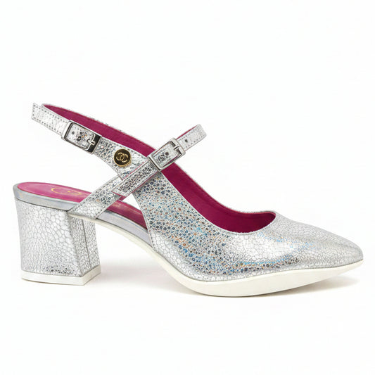 Lola- Silver bar shoe