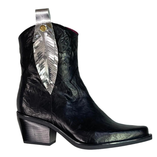 Magnifique- Black and silver cowboy boot - Chanii B