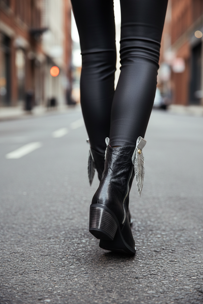 Magnifique- Black and silver cowboy boot