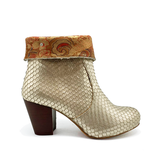 Mais Oui - Gold laser cut ankle boot - Chanii B
