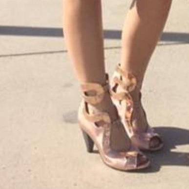 Serpent - Rose Gold high heel peep toe shoe- last pair 41! - Chanii B