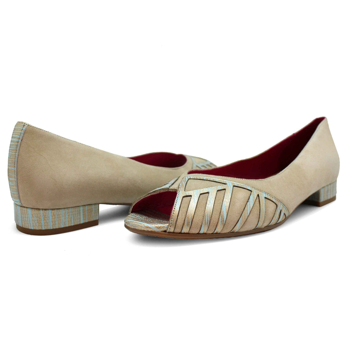 Peruse - Natural/Mint flat shoe- last pair 37