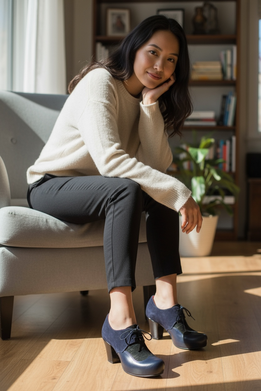 Bois - Navy lace up - Chanii B