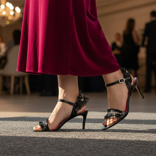 Fifi Black Shimmer sandal