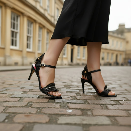 Fifi Black Shimmer sandal