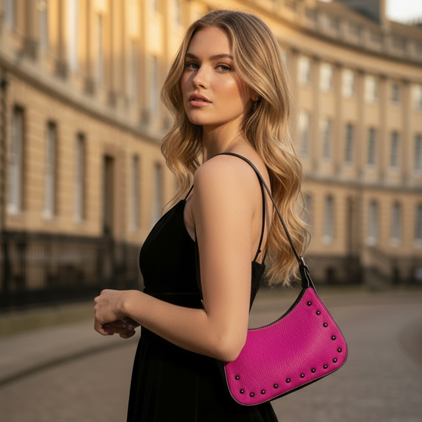 Luna-Fuchsia small handbag