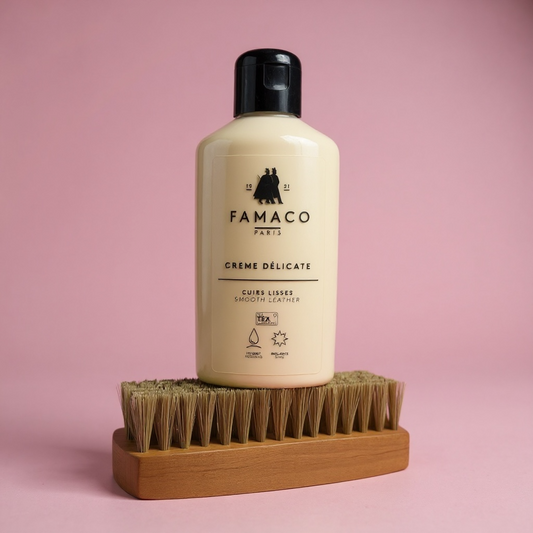 Leather cream-clear and brush bundle