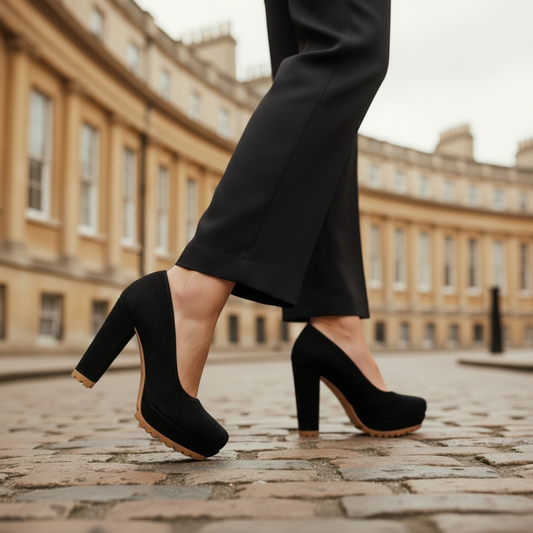 Pate - Black Suede Platform Shoe- Last pairs 36 and 39