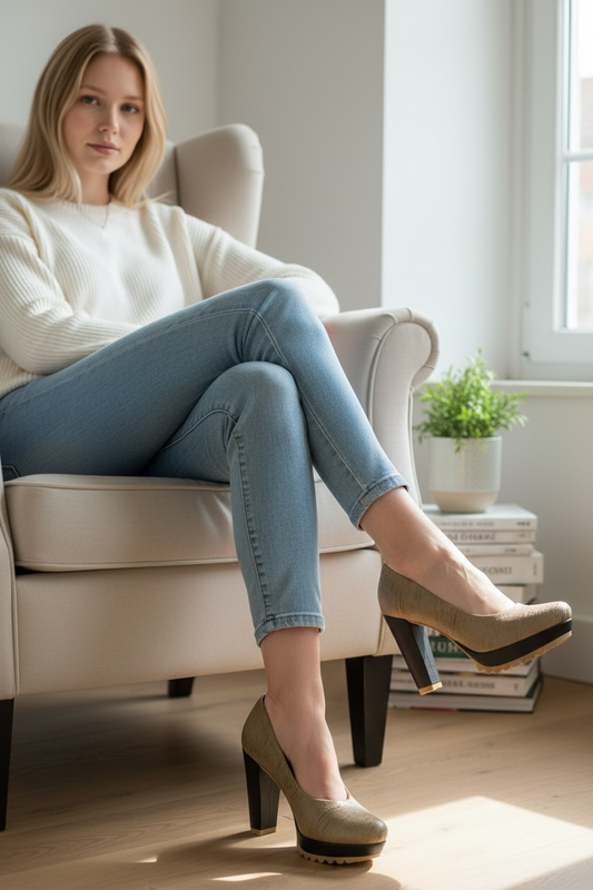 Pate - Natural Laser Platform shoe