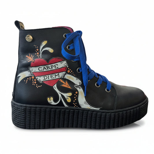 Tattoo- Black ankle boot - Chanii B