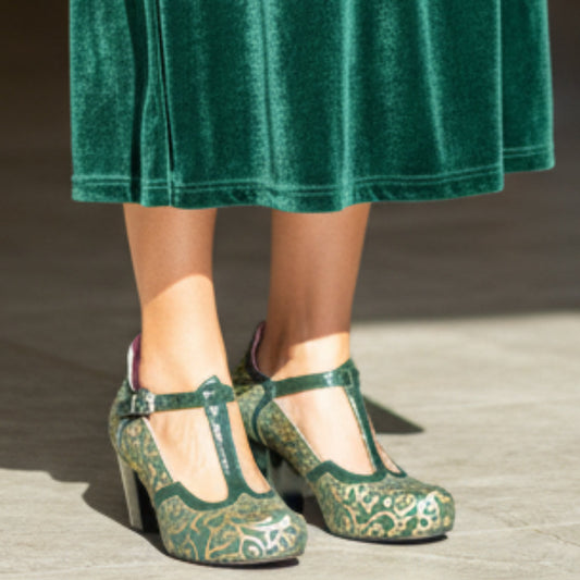 Cerise Teal green scroll- Limited edition