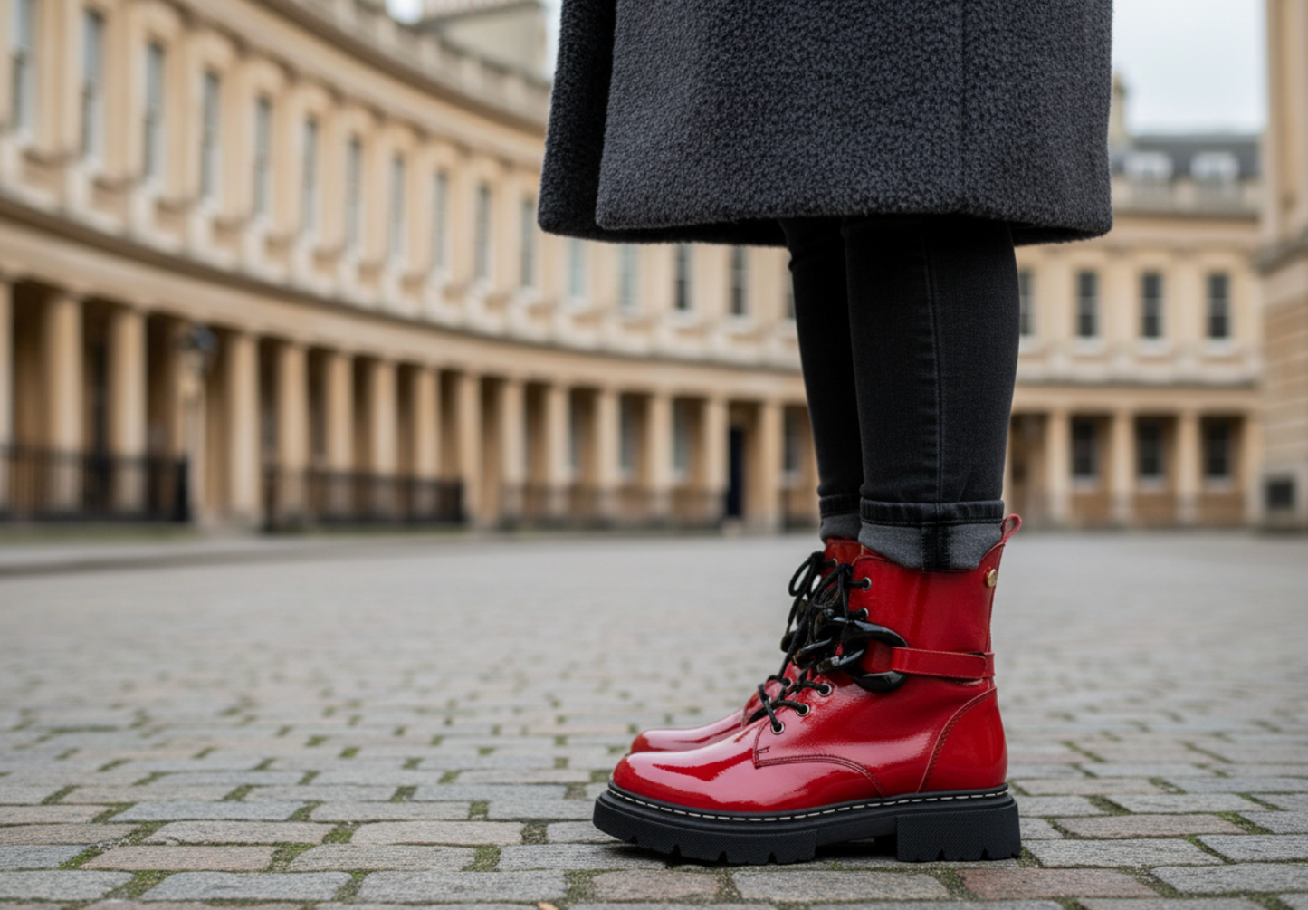 Paris - Red Patent ankle boot