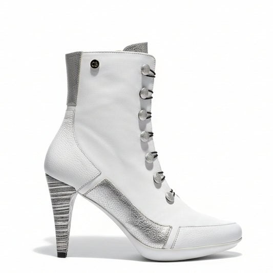 St Lucia- White Button boot