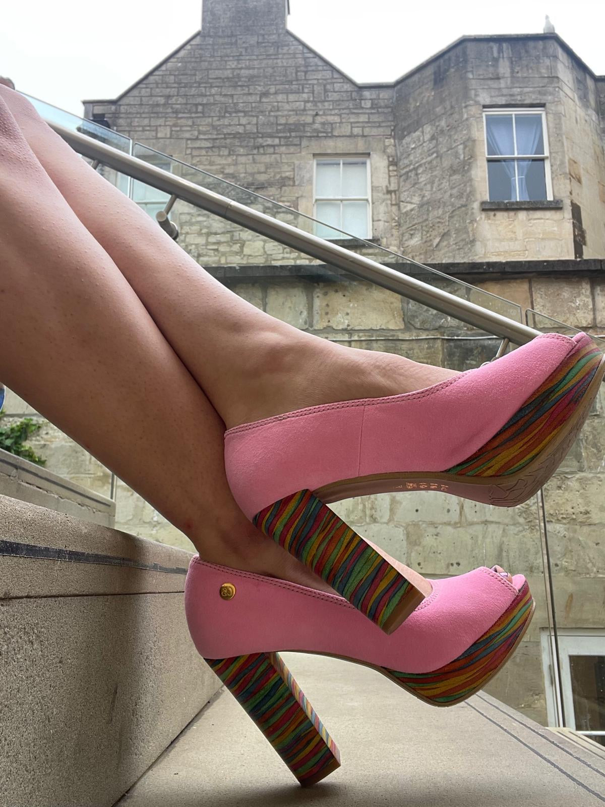 Bebe - Bubble gum pink platform peep toe - Chanii B