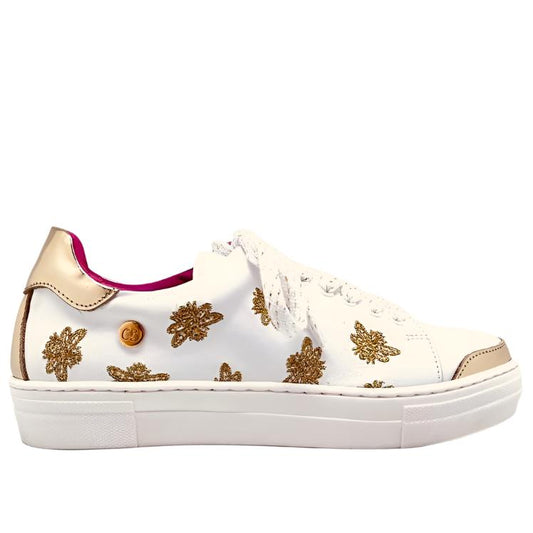 Platinum - White Gold Crown Bee sneaker - Chanii B