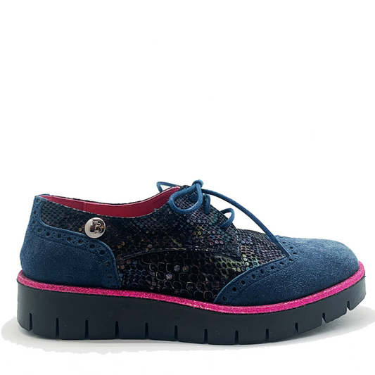 Bolt -Blue scales lace up shoe - Chanii B