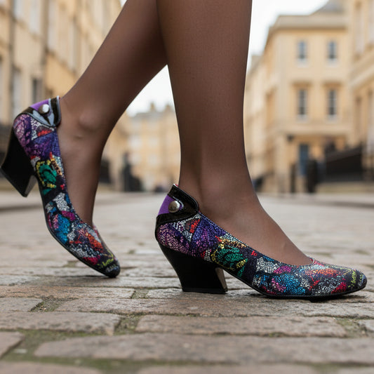 Cappuccino -Butterflies dress shoe - Chanii B