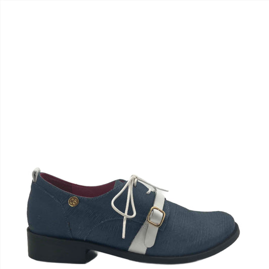 Excuse Moi - Denim blue laser lace up - Chanii B