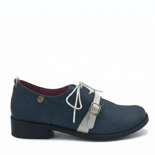 Excuse Moi - Denim blue laser lace up
