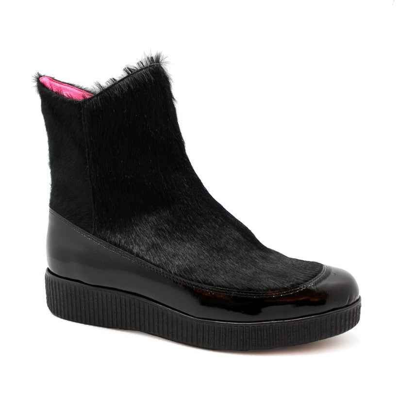 Mocca - Black Cowhide Ankle Boot- last pair 37
