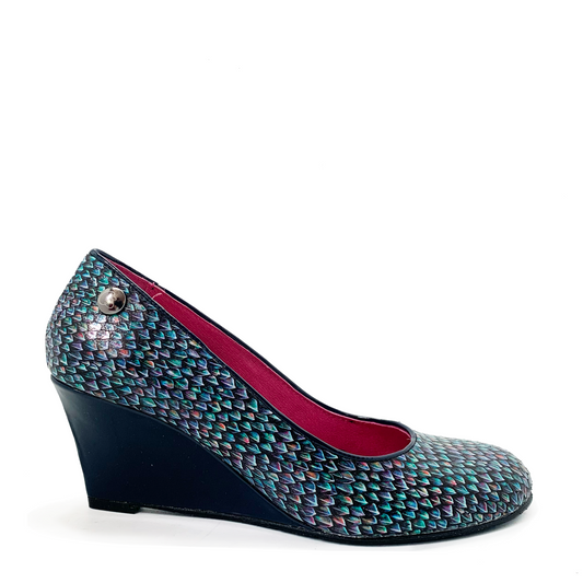 Chavalier-Blue multi wedge shoe - Chanii B
