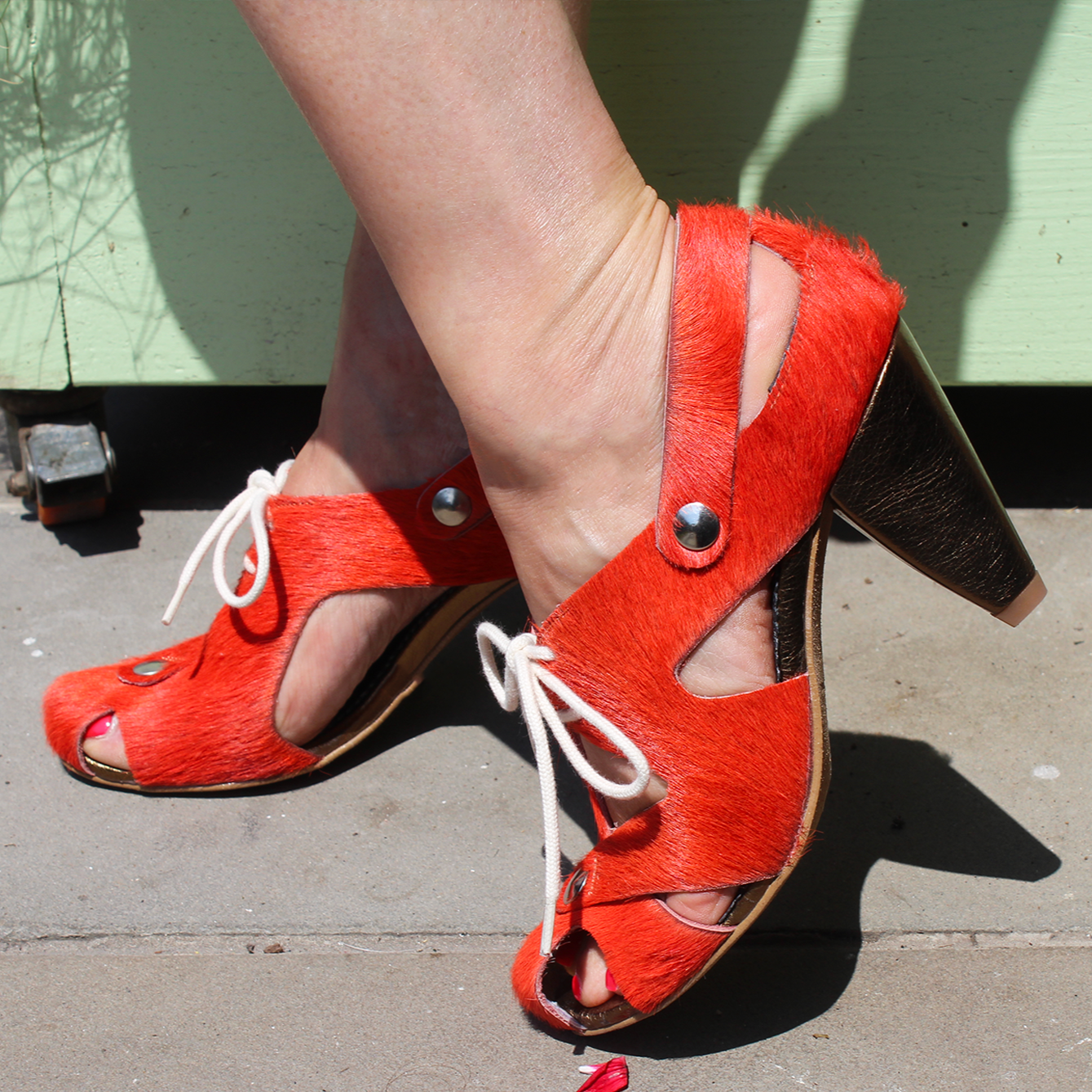Coco - Orange heel shoe