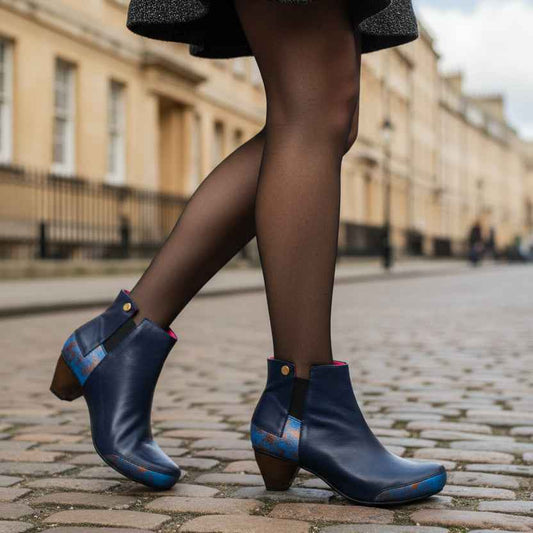 La Rui - Navy/Bronze- Ankle boot