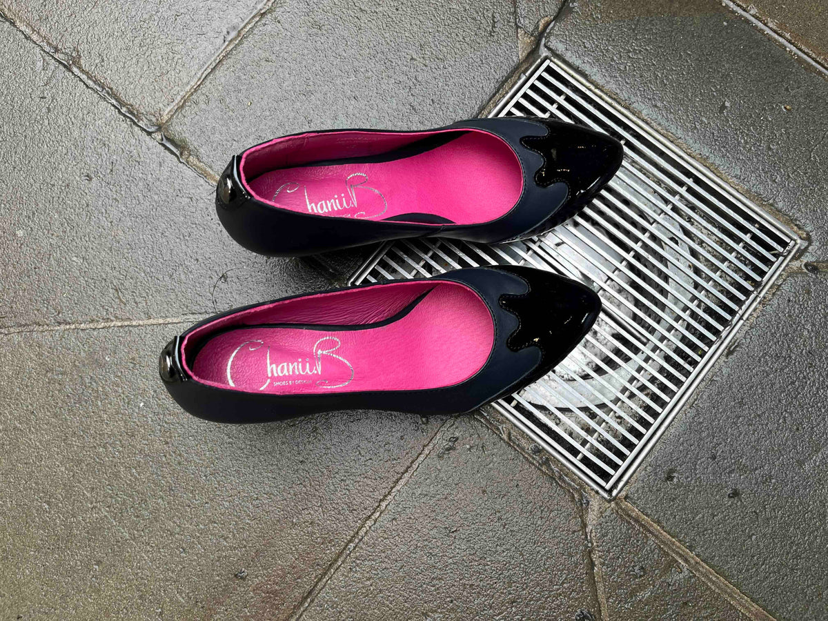 Frappuccino -navy and black dress shoe - Chanii B