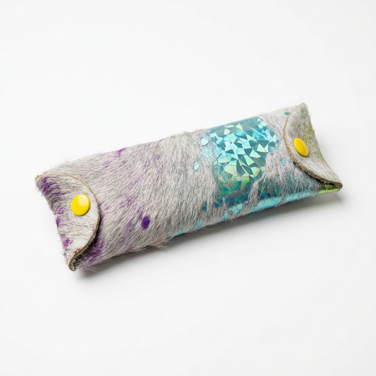 Case- White rainbow eye glass case