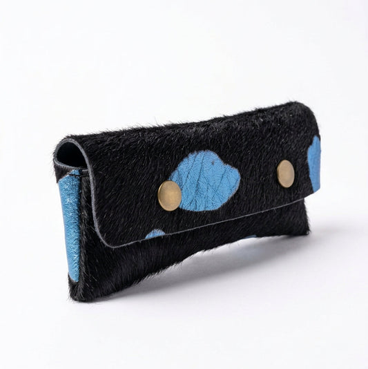 Case- Black and silver navy eye glass case
