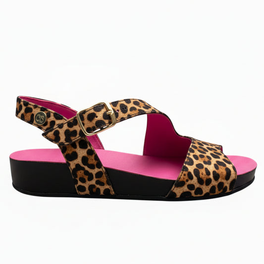 Je Ressin-Gold Croc- flat cork sandal - Chanii B