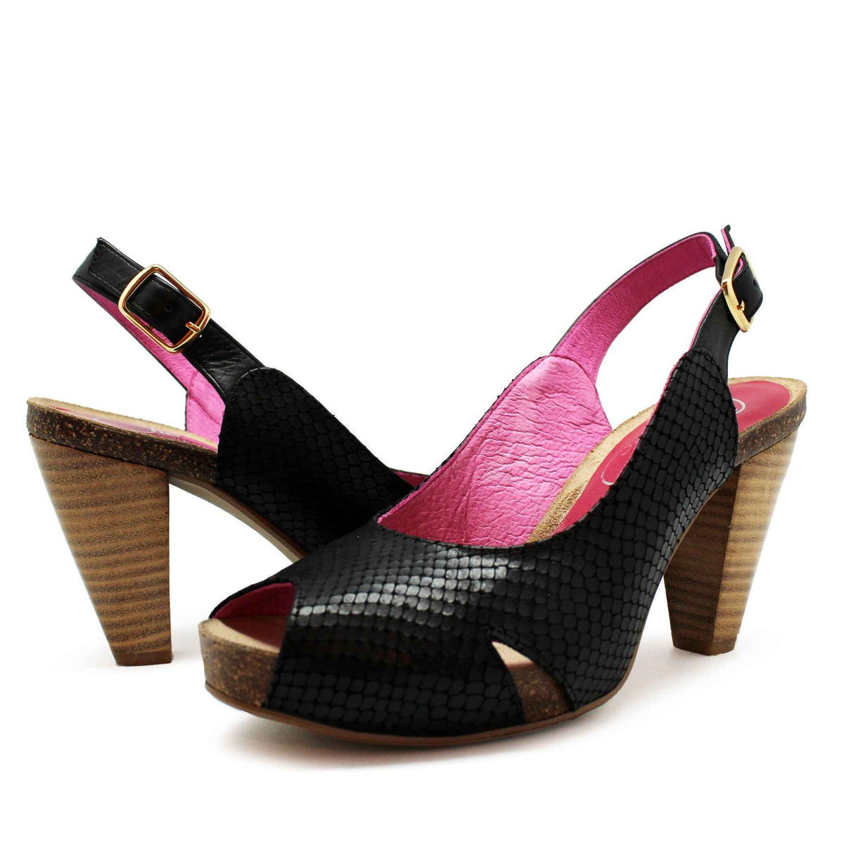 Ju Jube - Black snake print- last pair 40