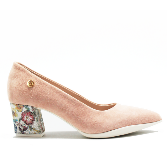 Lulu -Dusty Pink low heel shoe