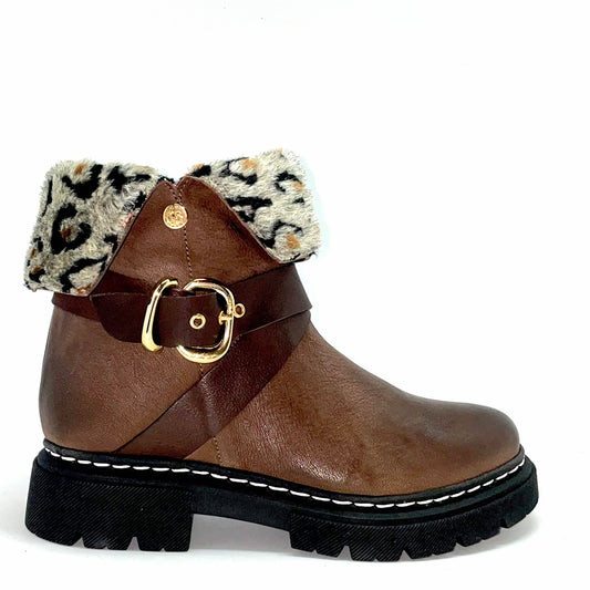 Lyone -Brown ankle boot - Chanii B