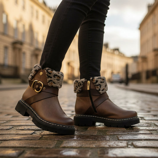 Lyone -Brown ankle boot - Chanii B