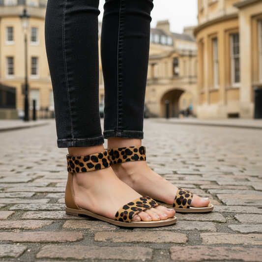 Marionette - Leopard flat sandal- 35, 37 and 40! - Chanii B