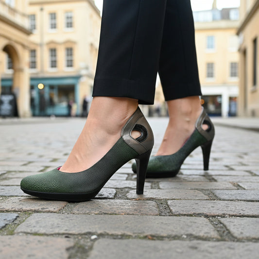 Maritus - green stingray print high heel - Chanii B