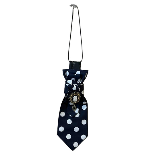 Handmade tie- Polkadot cameo