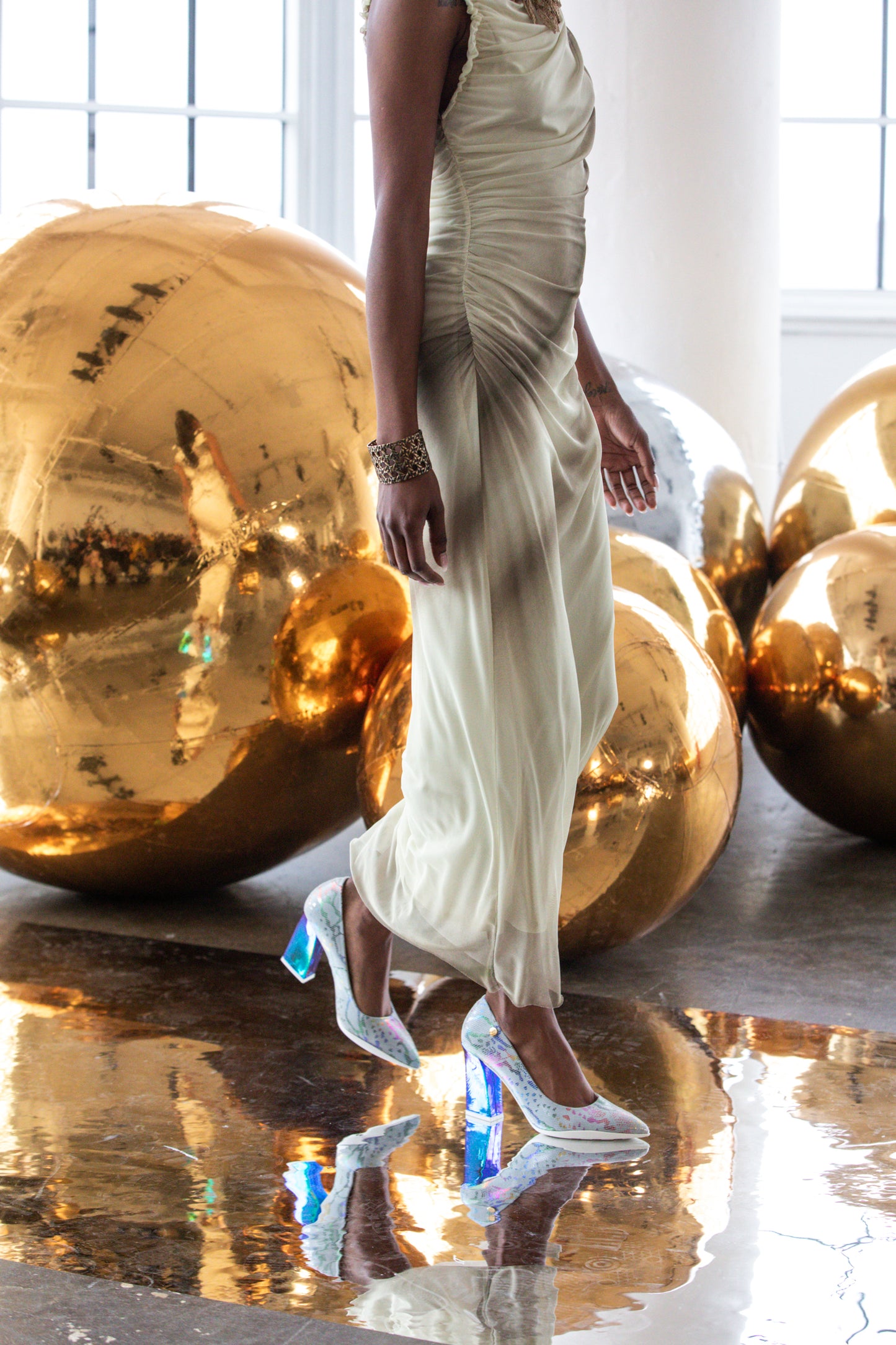 Pailette - Rainbow Snake High heel shoe - Chanii B