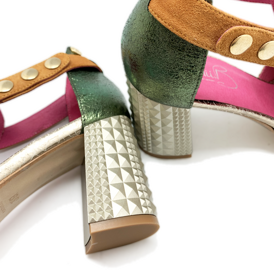 Rayon - Floral natural open toe sandal- Last pair 40 - Chanii B