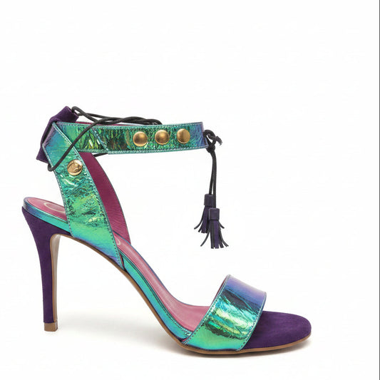 Rockin blue foil open toe
