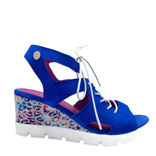 Sissors - Royal Blue wedge sandal - Chanii B
