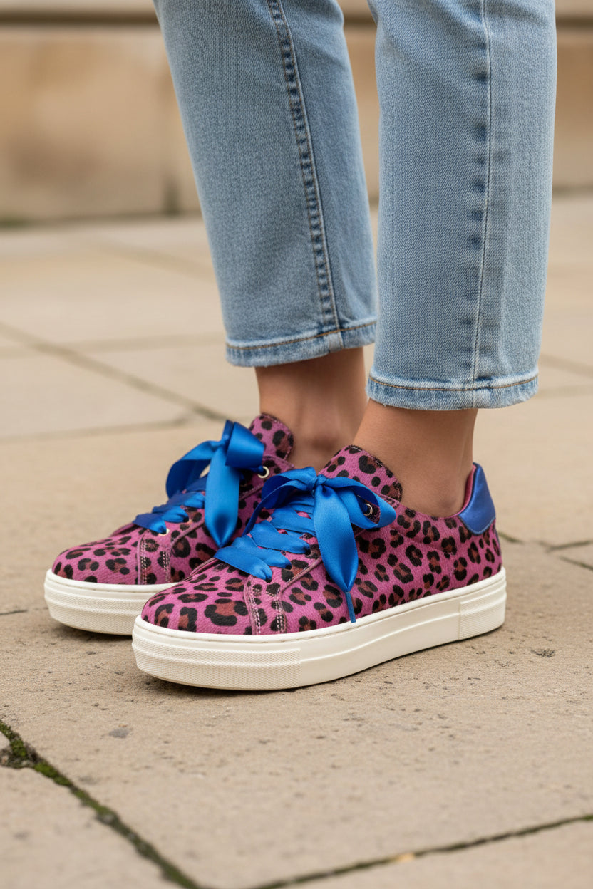 Skate - fuchsia leopard sneaker- NEW